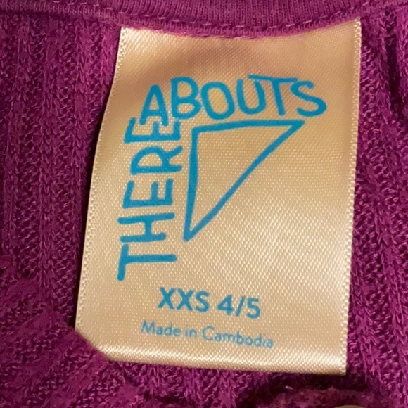 Kids Purple Button-Up Sweater - Picture 3 of 4